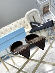 Fortok Prada Brown Square-toe Satin Mules - 2