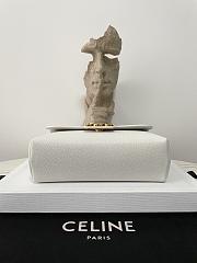 Fortok Celine Victorie Bag In Triomphe Canvas White 116592 23.5×14×8cm - 6