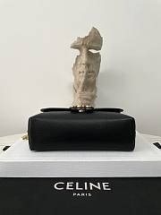 Fortok Celine Victorie Bag In Triomphe Canvas Black 116592 23.5×14×8cm - 2
