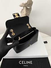 Fortok Celine Victorie Bag In Triomphe Canvas Black 116592 23.5×14×8cm - 6