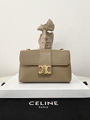 Fortok Celine Victorie Bag In Triomphe Canvas Brown Sepia 116592 23.5×14×8cm - 1