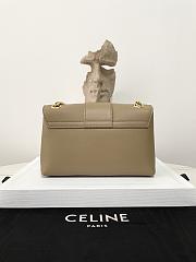 Fortok Celine Victorie Bag In Triomphe Canvas Brown Sepia 116592 23.5×14×8cm - 2