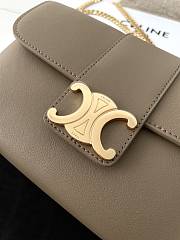 Fortok Celine Victorie Bag In Triomphe Canvas Brown Sepia 116592 23.5×14×8cm - 3