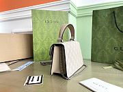Fortok Gucci Small Dionysus Top Handle Bag Beige & White GG Supreme Canvas G752029 18×12×6cm - 2