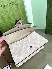 Fortok Gucci Small Dionysus Top Handle Bag Beige & White GG Supreme Canvas G752029 18×12×6cm - 5