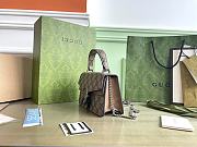 Fortok Gucci Small Dionysus Top Handle Bag Beige & Ebony GG Supreme Canvas G752029 18×12×6cm - 6