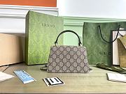 Fortok Gucci Small Dionysus Top Handle Bag Beige & Ebony GG Supreme Canvas G752029 18×12×6cm - 4