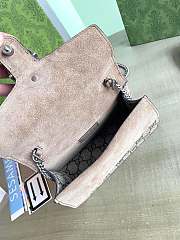 Fortok Gucci Small Dionysus Top Handle Bag Beige & Ebony GG Supreme Canvas G752029 18×12×6cm - 3