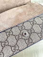Fortok Gucci Small Dionysus Top Handle Bag Beige & Ebony GG Supreme Canvas G752029 18×12×6cm - 2