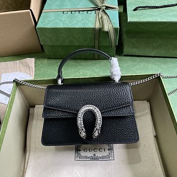 Fortok Gucci Small Dionysus Top Handle Bag Black 752029 18×12×6cm