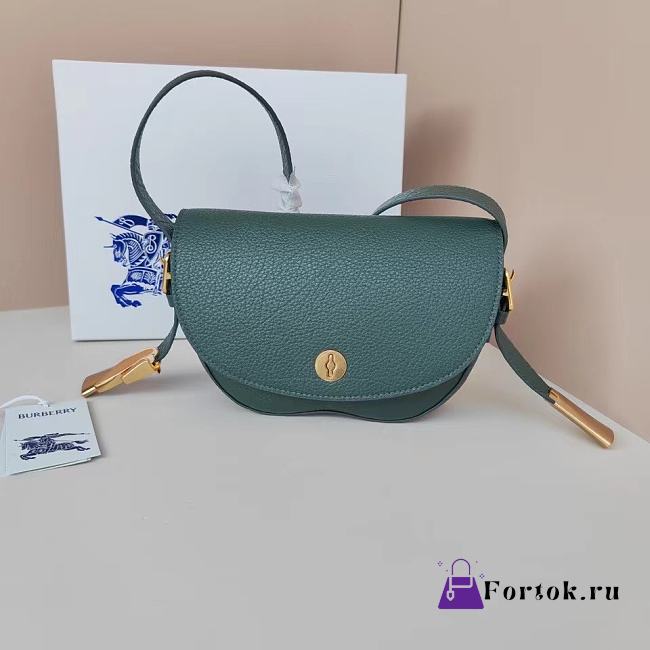 Fortok Burberry Chess Bag Dark Green 55111 25×6.5×17.5cm - 1