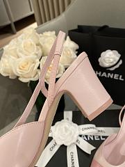 Fortok Chanel Cap Toe CC Slingback Pumps Pink - 2