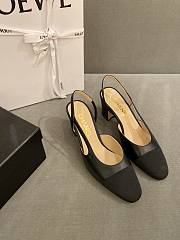 Fortok Chanel Cap Toe CC Slingback Pumps Black - 1