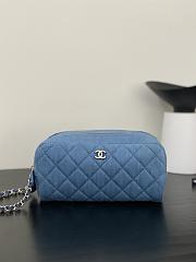 Fortok Chanel 24C Denim Vanity Bag Gold Hardware 18x10x11cm - 1
