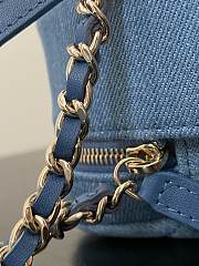 Fortok Chanel 24C Denim Vanity Bag Gold Hardware 18x10x11cm - 6