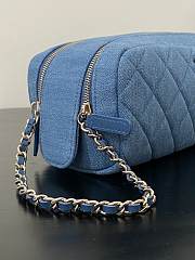 Fortok Chanel 24C Denim Vanity Bag Gold Hardware 18x10x11cm - 2