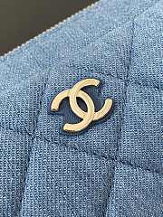 Fortok Chanel 24C Denim Vanity Bag Gold Hardware 18x10x11cm - 4