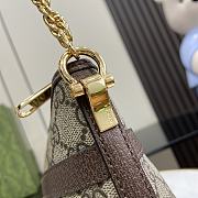 Fortok Gucci Ophidia GG Mini Shoulder Bag Beige & Ebony GG Supreme Canvas 21x16x11cm - 5