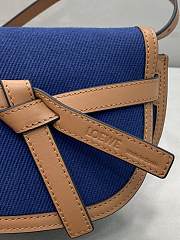Fortok Loewe Gate Dual Bag Blue & Brown 21x12.5x9cm - 4