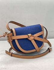 Fortok Loewe Gate Dual Bag Blue & Brown 21x12.5x9cm - 3