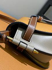 Fortok Loewe Gate Dual Bag  In Amber, Light Grey and Rust Colour 21x12.5x9cm - 6