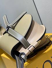 Fortok Loewe Gate Dual Bag  In Amber, Light Grey and Rust Colour 21x12.5x9cm - 3