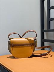Fortok Loewe Gate Dual Bag  In Amber, Light Grey and Rust Colour 21x12.5x9cm - 2