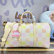 Fortok Louis Vuitton Keepall Bandoulière 50 Bag Peach N40713 50x29x23cm - 1
