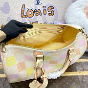 Fortok Louis Vuitton Keepall Bandoulière 50 Bag Peach N40713 50x29x23cm - 4