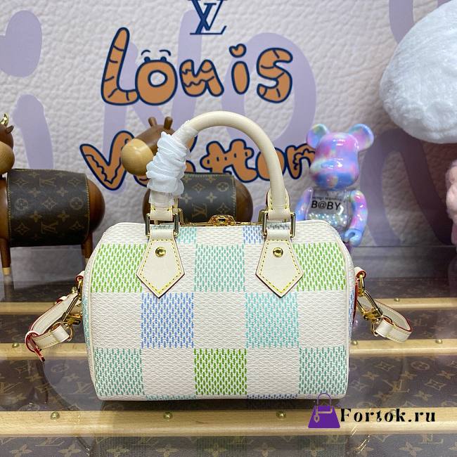 Fortok Louis Vuitton Keepall Bandoulière 20 Bag Pistachio N40515 20x15x12.5cm  - 1