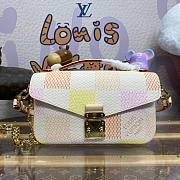 Fortok Louis Vuitton Pochette Métis East West Bag Peach N40749 21.5x13.5x6cm - 1