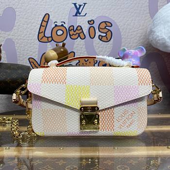 Fortok Louis Vuitton Pochette Métis East West Bag Peach N40749 21.5x13.5x6cm