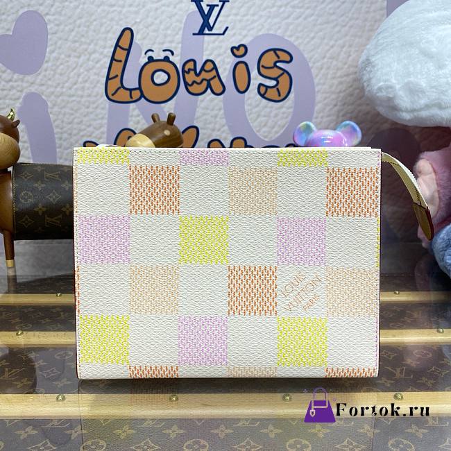 Fortok Louis Vuitton Toilet Pouch Peach N40740 20x25x5.5cm - 1
