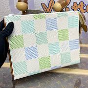 Fortok Louis Vuitton Toilet Pouch Green N40740 20x25x5.5cm - 3