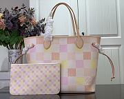 Fortok Louis Vuitton Neverfull MM Bag Peach N40668 31x28x14cm - 1