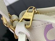 Fortok Louis Vuitton CarryAll PM Bag Cream White and Purple 29x24x12cm  - 5