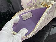 Fortok Louis Vuitton CarryAll PM Bag Cream White and Purple 29x24x12cm  - 6