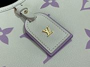 Fortok Louis Vuitton CarryAll PM Bag Cream White and Purple 29x24x12cm  - 4