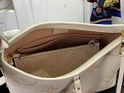 Fortok Louis Vuitton CarryAll PM Bag Cream White and Beige 29x24x12cm - 6