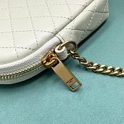 Fortok Saint Laurent Gaby Zipped Pouch in Quilted Lambskin White 733667 19x3x14cm - 4