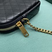 Fortok Saint Laurent Gaby Zipped Pouch in Quilted Lambskin Black 733667 19x3x14cm - 5