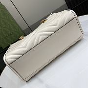 Fortok Gucci GG Marmont Small Tote Bag White 26.5x18.5x12.5cm - 6