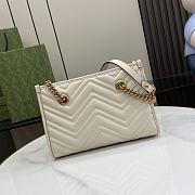 Fortok Gucci GG Marmont Small Tote Bag White 26.5x18.5x12.5cm - 5