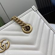 Fortok Gucci GG Marmont Small Tote Bag White 26.5x18.5x12.5cm - 3