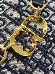 Fortok Dior Small CD Besace Bag Blue Dior Oblique Jacquard 24x15x6cm - 6