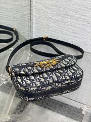 Fortok Dior Small CD Besace Bag Blue Dior Oblique Jacquard 24x15x6cm - 4