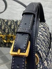 Fortok Dior Small CD Besace Bag Blue Dior Oblique Jacquard 24x15x6cm - 2