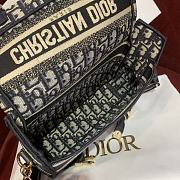 Fortok Dior Camp Bag Blue Dior Oblique Embroidery 23x15x8cm - 2