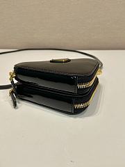 Fortok Prada Triangle Patent Leather Bag Black 15x10x5cm - 6