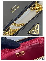 Fortok Prada Triangle Patent Leather Bag Black 15x10x5cm - 2